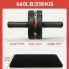 VINSGUIR Ab Roller Wheel, Abs & Core Workout Equipment for Home Gym with Knee Pad Accessories, Abdominal Wheel for Full-body Strength Training
