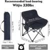 Portable Camping Chair - Heavy Duty Folding Backpacking Chairs, Collapsible Heavy Duty Packable Lightweight Backpack Chair Compact for Outdoor Camp, Travel, Beach, Picnic, Hiking