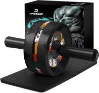 VINSGUIR Ab Roller Wheel, Abs & Core Workout Equipment for Home Gym with Knee Pad Accessories, Abdominal Wheel for Full-body Strength Training