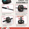 VINSGUIR Ab Roller Wheel, Abs & Core Workout Equipment for Home Gym with Knee Pad Accessories, Abdominal Wheel for Full-body Strength Training