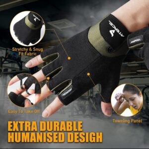 ATERCEL Workout Gloves for Men and Women, Exercise Gloves for Weight Lifting, Cycling, Gym, Training, Breathable and Snug fit