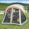 Tents for Camping 6/10 Person Camping Tent with Screen Porch, Weatherproof Large Cabin Tent with Rainfly and Carry Bag, Family Tent for Outdoor Camping and Backyard