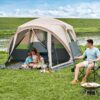 Tents for Camping 6/10 Person Camping Tent with Screen Porch, Weatherproof Large Cabin Tent with Rainfly and Carry Bag, Family Tent for Outdoor Camping and Backyard