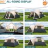 Tents for Camping 6/10 Person Camping Tent with Screen Porch, Weatherproof Large Cabin Tent with Rainfly and Carry Bag, Family Tent for Outdoor Camping and Backyard
