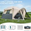 Tents for Camping 6/10 Person Camping Tent with Screen Porch, Weatherproof Large Cabin Tent with Rainfly and Carry Bag, Family Tent for Outdoor Camping and Backyard